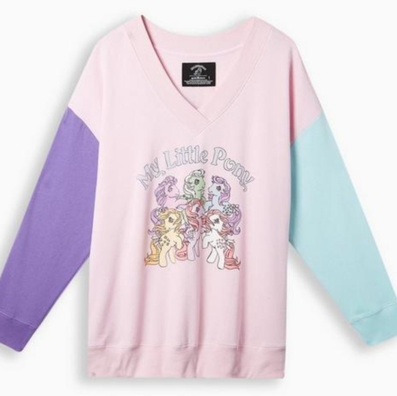 torrid Sweaters - Torrid My Little Pony Cozy Fleece V-Neck Sweatshirt, size 0